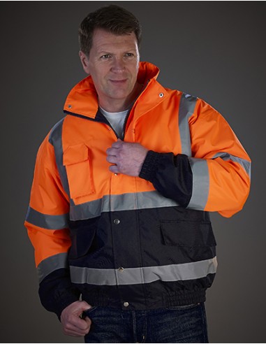 Y-HVP218-Hi-Vis Two-Tone Bomber Jacket